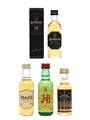 Antiquary, Haig, J&B, Seagram's  4 x 5cl