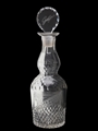 Black Bottle Crystal Decanter With Stopper  24.5cm x 8cm