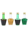 De Kuyper Liqueurs Apricot Brandy, Creme de Bananes, Creme de Menthe & Peach Brandy 4 x 3.5cl