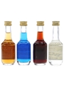 Bols Liqueurs Apricot, Blue Curacao, Cherry Brandy & Coconut Liqueur 4 x 3.5cl