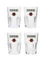 Four Roses Glasses  4 x 12.5cm