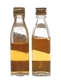 Johnnie Walker Black & Red Label Bottled 1970s 2 x 4.7cl