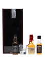 American Collection & Glass Jack Daniel's, Jim Beam Black & Maker's Mark 3 x 5cl
