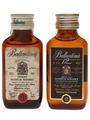 Ballantine's Finest & 12 Year Old Bottled 1970s - Spirit 2 x 3cl