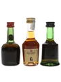 Courvoisier, Hennessy & Prince Hubert De Polignac Bottled 1970s-1980s 3 x 3cl / 40%