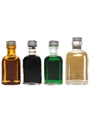 Cointreau Angers, Cherry Brandy, Creme De Menthe & Prunelle Anjou Bottled 1950s 4 x 3cl-5cl