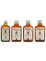 Ballantine's Finest Bottled 1980s & 1990s 4 x 4cl-5cl