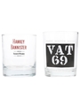Branded Whisky Glasses Hankey Bannister & VAT 69