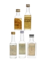 Assorted Aquavit Ackvaviitti, O P Anderson, Sankt Petrus, Hamburger Michel & Kvan 5 x 4cl-5cl