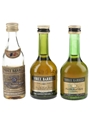 Three Barrels French Brandy Bottled 1960s-1980s 3 x 5cl / 40%