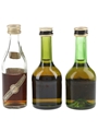 Three Barrels French Brandy Bottled 1960s-1980s 3 x 5cl / 40%