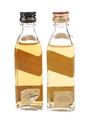 Johnnie Walker Black & Red Label Bottled 1980s 2 x 5cl / 43%