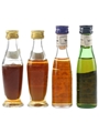 Metaxa 5 Star & 7 Star Gold Label Bottled 1970s-1980s 4 x 3cl