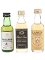 Black & White, Black Prince & Langs Supreme  3 x 5cl