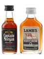 Captain Morgan & Lamb's Bottled 1970s-1980s 2 x 5cl / 40%