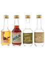 Bols Bitter Orange, Chocolate Mint, Creme De Bananes & Gold Liqueur Bottled 1970s & 1980s 4 x 3.5cl