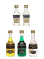 Marie Brizard Liqueurs Bottled 1960s 5 x 3cl-5cl