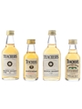 Teacher's Highland Cream Bottled 1970s & 1980s 4 x 5cl-5.6cl / 40%