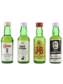 Black & White, Cairns, Old Barrister & J&B Bottled 1970s & 1980s 4 x 5cl
