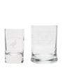Famous Grouse Scotch Whisky Glasses  8.5cm & 10cm