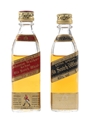 Johnnie Walker Black & Red Label Bottled 1970s & 1980s 2 x 5cl / 40%