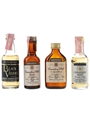 Black Velvet, Canadian Club & Canadian Mist Bottled 1970s-1980s 4 x 4.7cl-5cl / 40%