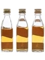 Johnnie Walker Black & Red Label Bottled 1970s-1980s 3 x 4.7cl & 5cl