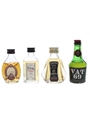 Assorted Blended Whisky Dimple, Edinburgh Castle, Something Special & Vat 69 4 x 5cl