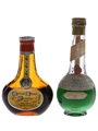 Cusenier Apricot Brandy & Freezomint Creme de Menthe Glaciale Bottled 1950s 2 x 5cl
