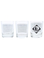 Buchanan's Black & White Whisky Glasses  9cm Tall