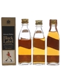Johnnie Walker Black Label Bottled 1960s-1970s 3 x 4.7cl-5cl