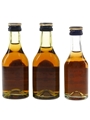 Martell 3 Star Bottled 1970s 3 x 5cl / 40%