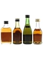 Hine, Martell, Remy Martin & Salignac Bottled 1970s 4 x 3cl-5cl / 40%