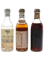 Keo Brandy, Gin & Rum Bottled 1930s-1940s 3 x 5cl