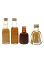 Ainslie's, Golden Cap, Grand Old Parr & Something Special Bottled 1970s-1980s 4 x 5cl