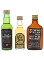 Clan Campbell, Long John & Tuxedo Bottled 1980s 3 x 3cl-5cl