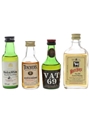 Black & White, Teacher's, Vat 69 & White Horse Bottled 1960s-1980s 4 x 5cl