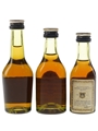 Martell 3 Star Bottled 1970s & 1980s 3 x 3cl-5cl / 40%