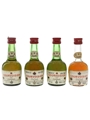 Courvoisier 3 Star Luxe Bottled 1970s & 1980s 4 x 2.7cl / 40%