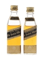 Johnnie Walker Black Label Bottled 1970s 2 x 4.7cl