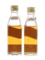 Johnnie Walker Black Label Bottled 1970s 2 x 4.7cl
