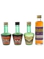 De Kuyper Apricot, Cherry, Pimpeltjens & Pruim Bottled 1970s & 1980s 4 x 3.5cl-5cl