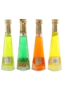 Casoni Cristallizzato Liqueurs Bottled 1970s - Certosa, Genepy, Mandarino, Millefiori 4 x 4cl / 40%