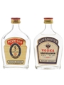 Stock Plym Gin & Graf Keglevich Vodka Bottled 1970s 2 x 4cl / 40%