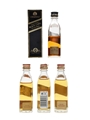 Johnnie Walker Black & Red Label Bottled 1990s 4 x 5cl / 40%