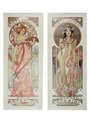 Moet & Chandon Brut & Cremant Imperial Posters Alphonse Mucha 65cm x 26cm