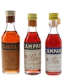 Campari Bitter Bottled 1960s & 1970s 3 x 3.9cl-5cl