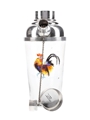 Rooster Glass Cocktail Shaker  24cm Tall