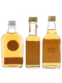 Long John, Seagram's 100 Pipers & Teacher's Bottled 1970s 3 x 5cl-5.6cl / 40%
