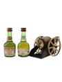 Courvoisier 3 Star & Napoleon Cannon Bottled 1980s 3 x 5cl / 40%